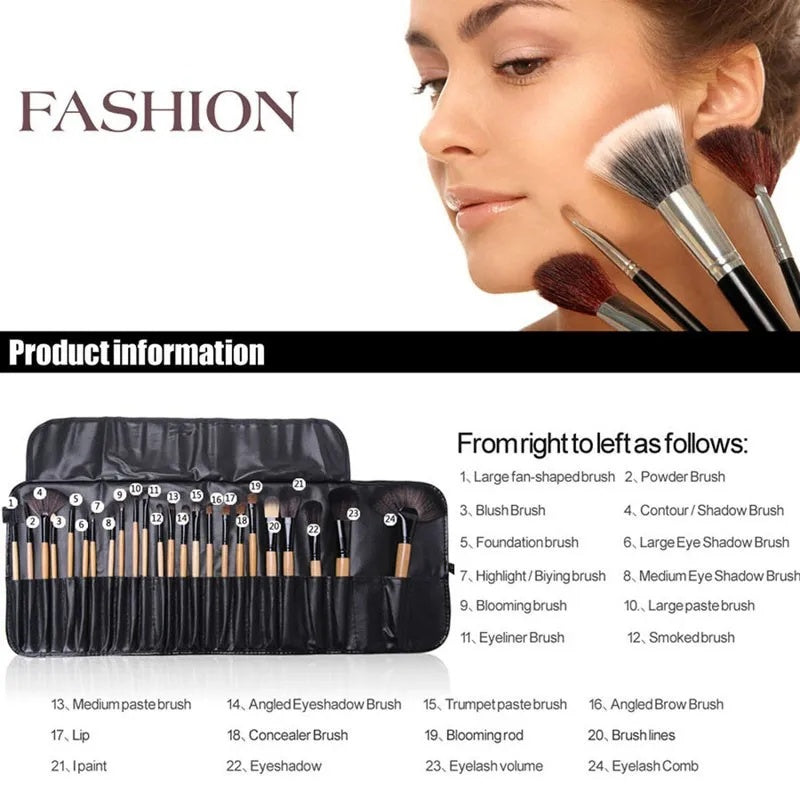Makeupborstset 24st