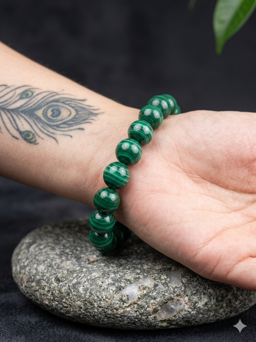GlowCalm – Malakitarmband för inre lugn och balans