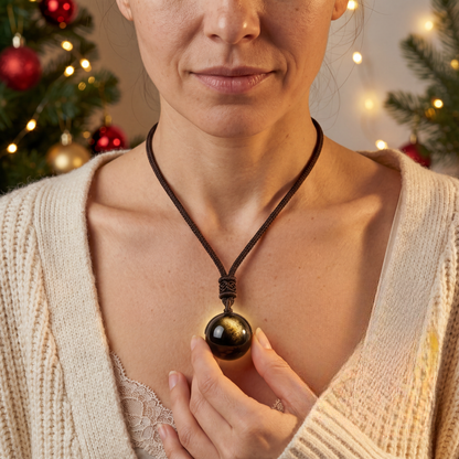 GlowShield™ – Golden Obsidian Energy Pendant